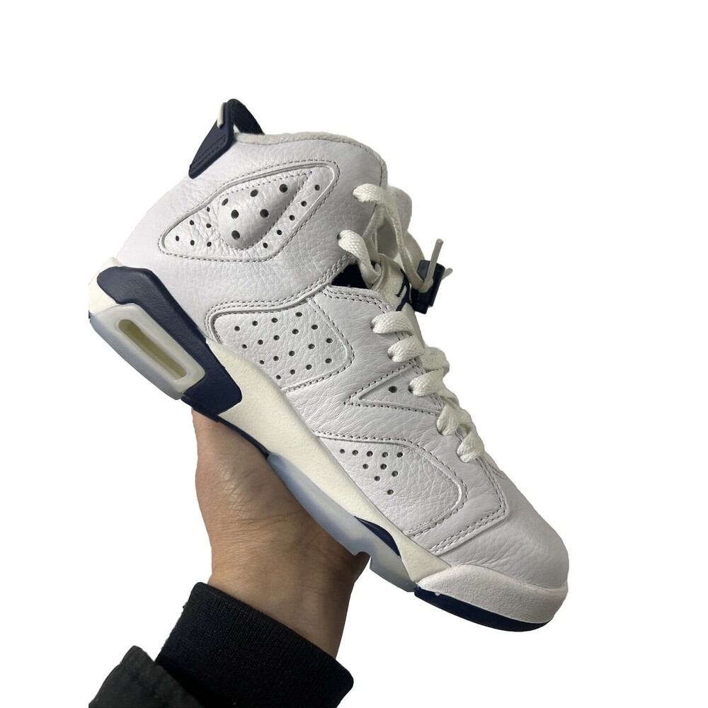 Nike Air Jordan Retro 6 Midnight Navy 384665-141 Youth Size 4.5Y Women Size 6